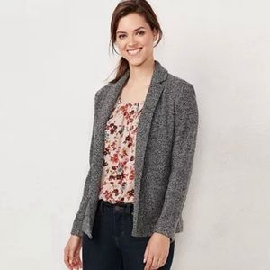 LC Lauren Conrad Cozy Open-Front Knit Blazer size large